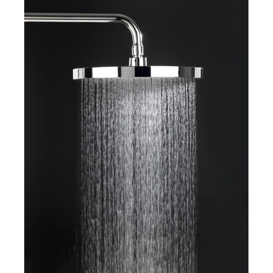 WENKO 24910100 - Duschhuvud SOFTWATER 26x26 cm blank krom/svart