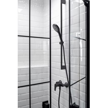 WENKO 24922100 - Duschhuvud Vattensparsystem 9,5x9,5 cm svart