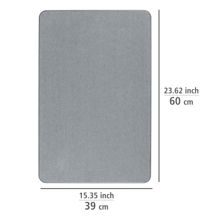 WENKO 24936100-SIMI-matta 39x60 cm grå