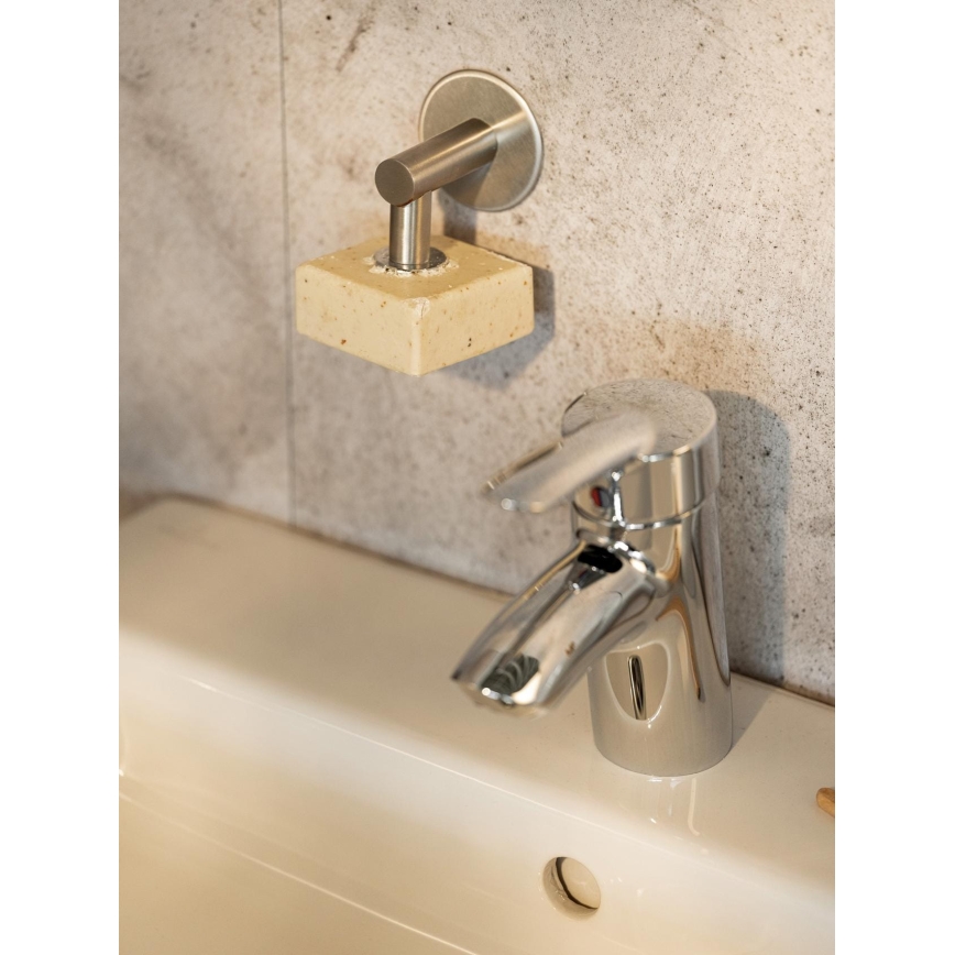 WENKO 24971100-Tvålhållare TURBO-LOC 4,5x7 cm silverfärgad