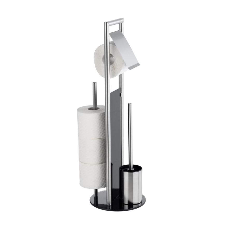 WENKO 24981800 - WC-set RAVINA 20x70 cm rostfritt stål/silverfärgad