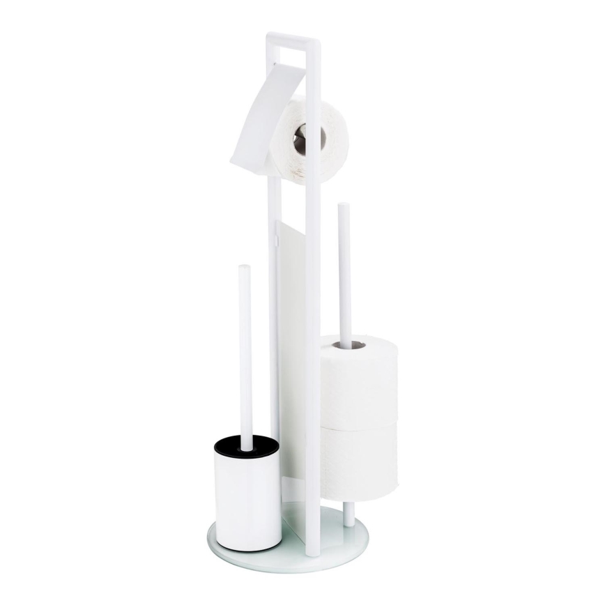 WENKO 24983800 - WC-set RAVINA 20x70 cm rostfritt stål/vit
