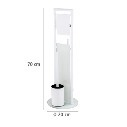 WENKO 24983800 - WC-set RAVINA 20x70 cm rostfritt stål/vit