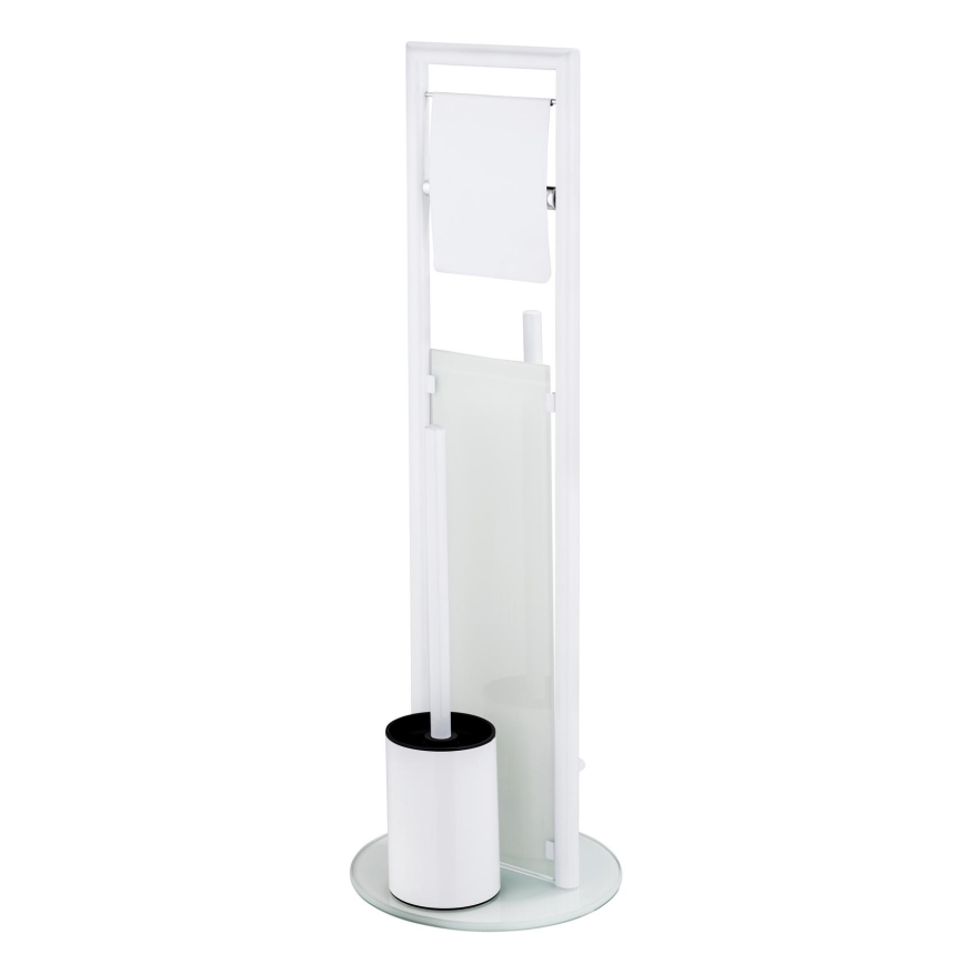 WENKO 24983800 - WC-set RAVINA 20x70 cm rostfritt stål/vit