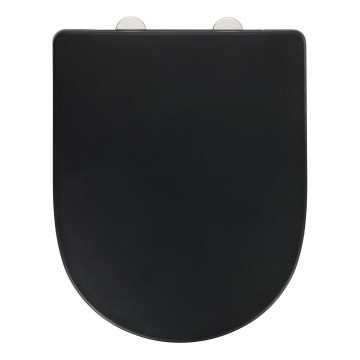 WENKO 24989100-WC toalettsits EXCLUSIVE 36,5x45 cm svart/silver