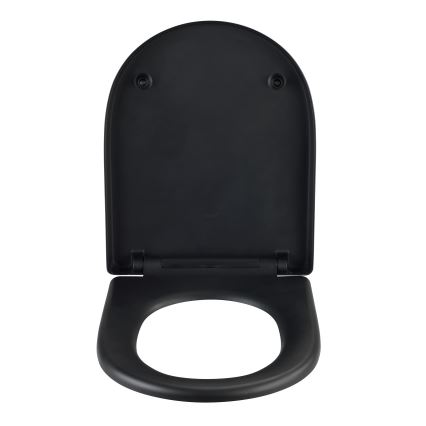 WENKO 24989100-WC toalettsits EXCLUSIVE 36,5x45 cm svart/silver