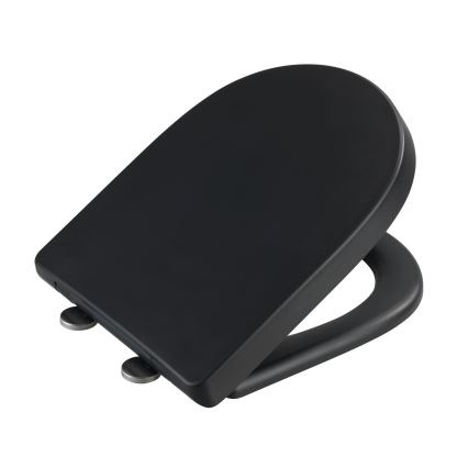 WENKO 24989100-WC toalettsits EXCLUSIVE 36,5x45 cm svart/silver