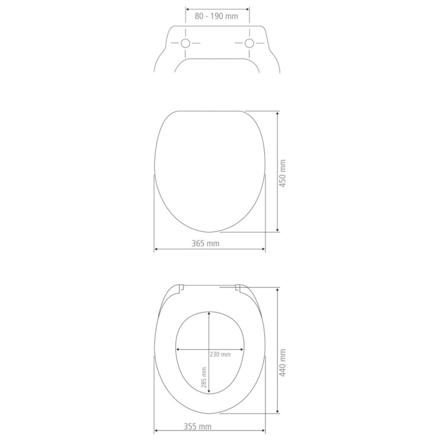 WENKO 24989100-WC toalettsits EXCLUSIVE 36,5x45 cm svart/silver