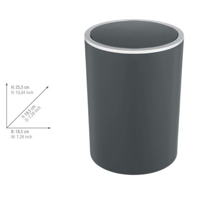 WENKO 25146100 - Korg INCA 18,5x25,5 cm antracit/blank krom