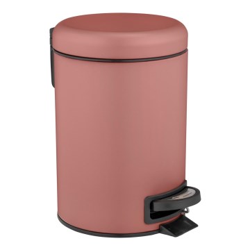 WENKO 25155100 - Papperskorg LEMAN 17x25 cm rosa/svart