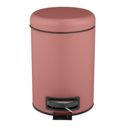 WENKO 25155100 - Papperskorg LEMAN 17x25 cm rosa/svart