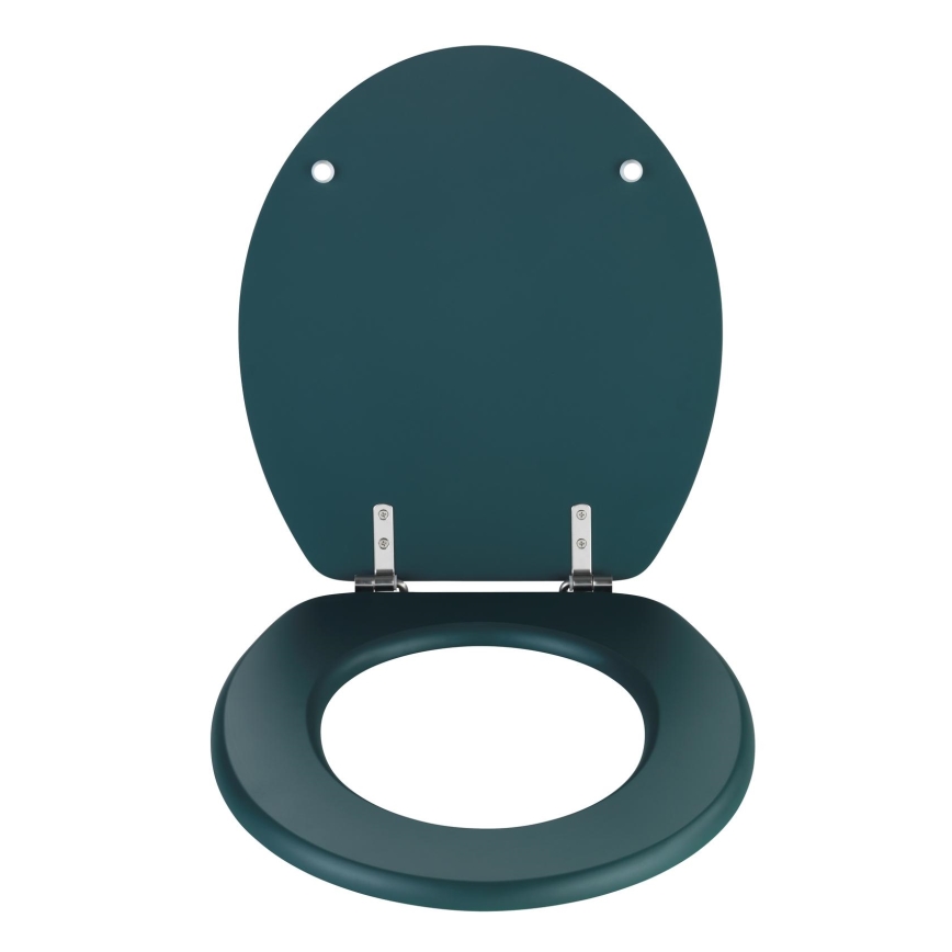 WENKO 25171100-WC toalettsits PRIMA 37x41 cm grön/silver