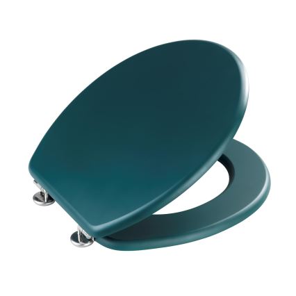 WENKO 25171100-WC toalettsits PRIMA 37x41 cm grön/silver