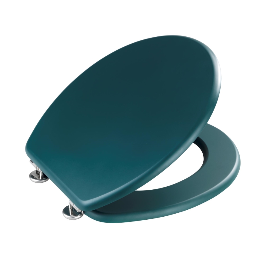 WENKO 25171100-WC toalettsits PRIMA 37x41 cm grön/silver