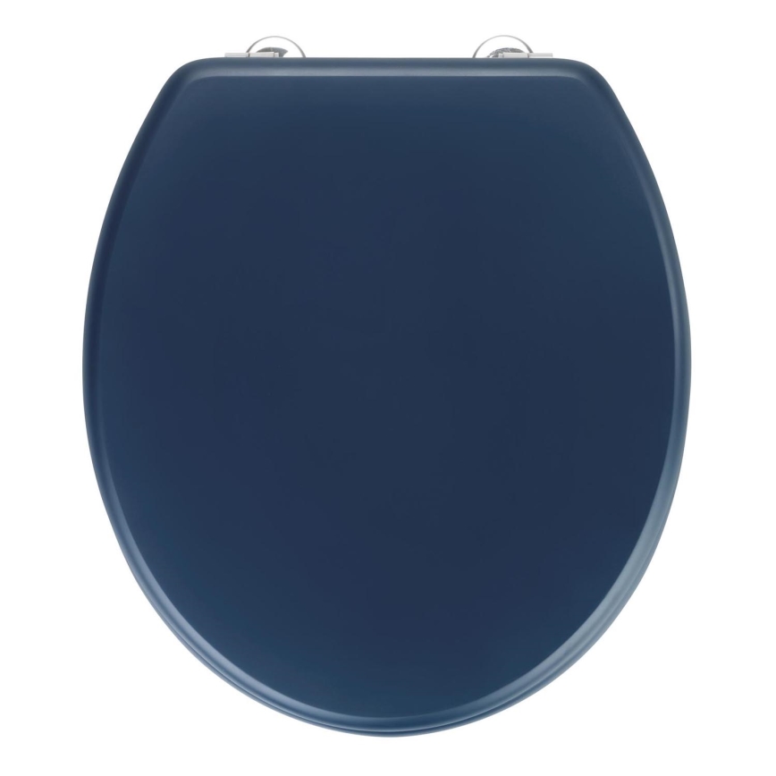 WENKO 25172100-WC toalettsits PRIMA 37x41 cm blå/silver