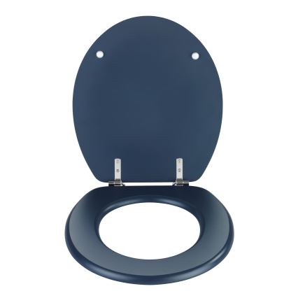WENKO 25172100-WC toalettsits PRIMA 37x41 cm blå/silver