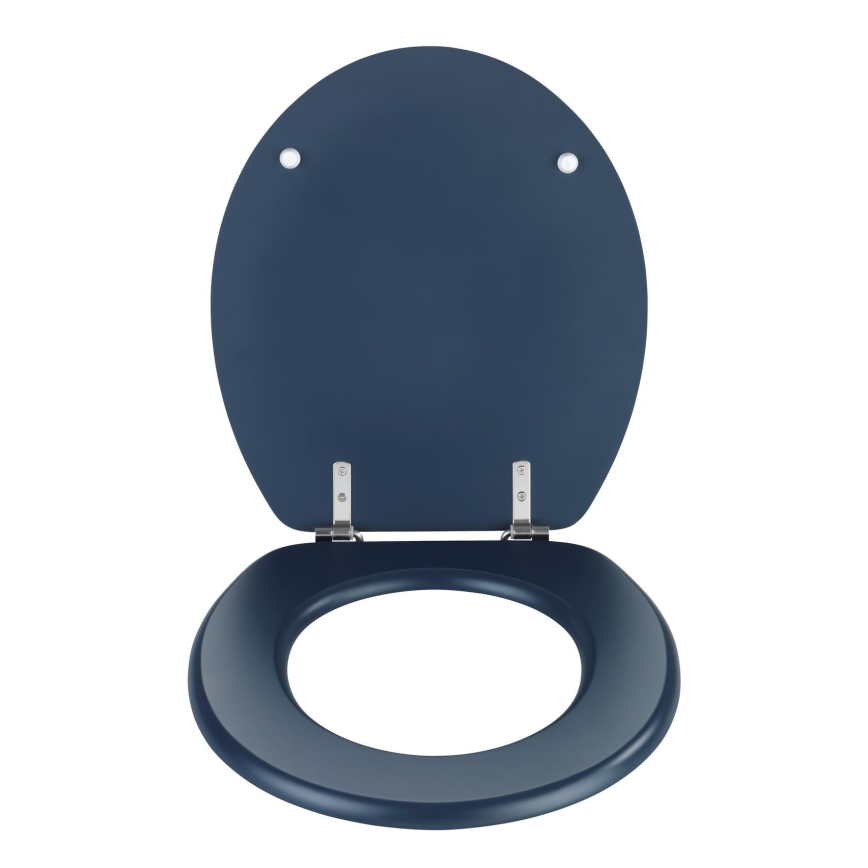 WENKO 25172100-WC toalettsits PRIMA 37x41 cm blå/silver