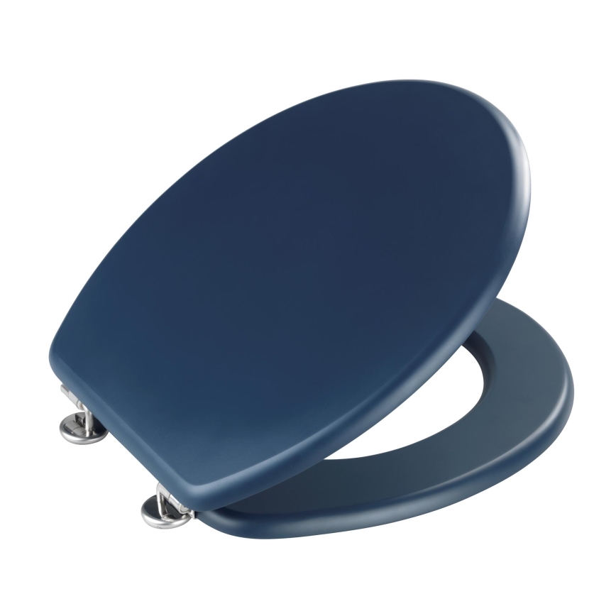 WENKO 25172100-WC toalettsits PRIMA 37x41 cm blå/silver