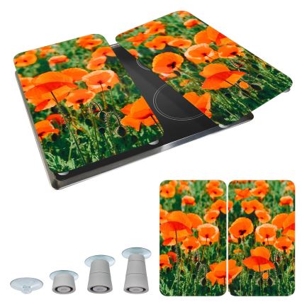 WENKO 2521434500-Täcksplatta - Blomma/Växt 30x52 cm flerfärgad