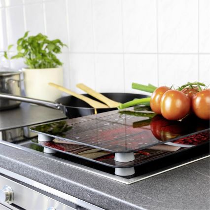 WENKO 2521467100 - Överdrag för platta 30x52 cm flerfärgad/grå/genomskinlig