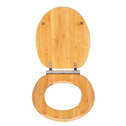WENKO 25224100 - Toalettsits BAMBOUSA 34,5x40,5 cm brun/silver