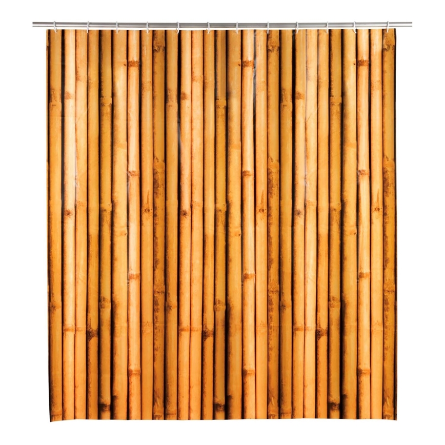 WENKO 25233100 - Duschdraperi BAMBUSA 180x200 cm brun