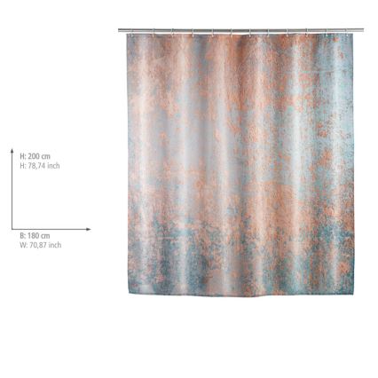 WENKO 25239100 - Duschdraperi AGATE 180x200 cm flerfärgat