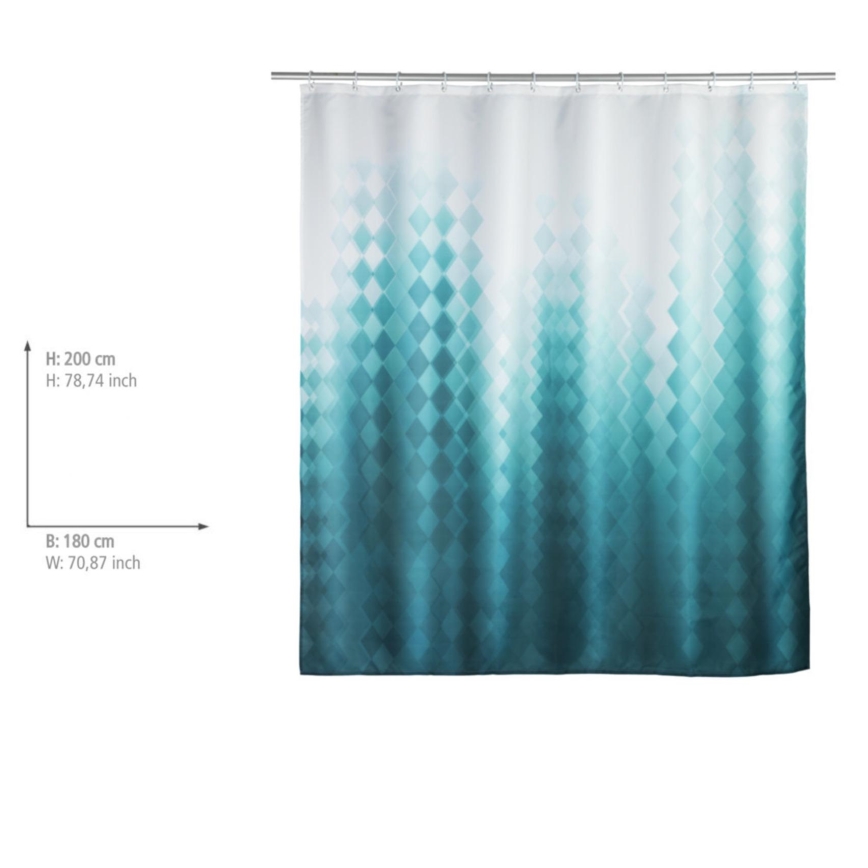 WENKO 25244100 - Duschdraperi TULLIN 180x200 cm, flerfärgat