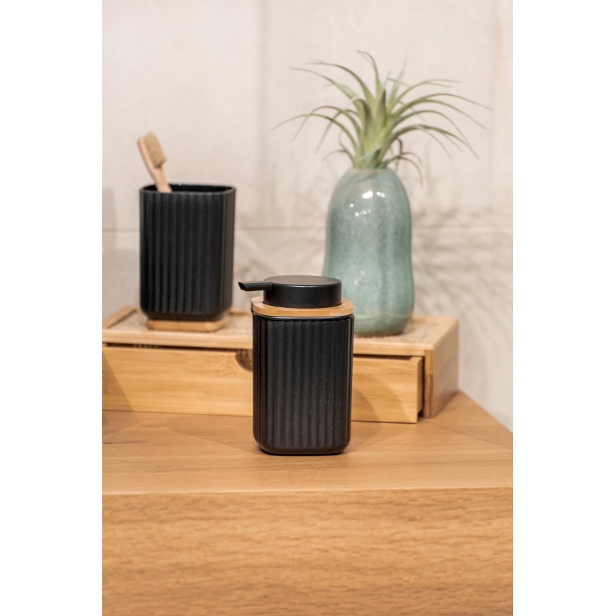 WENKO 25297100 - Tandborstmugg ROTELLO 8,5x11 cm svart/brun