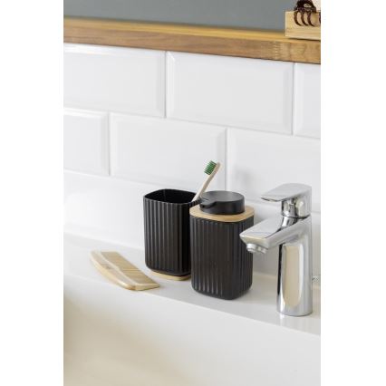 WENKO 25297100 - Tandborstmugg ROTELLO 8,5x11 cm svart/brun