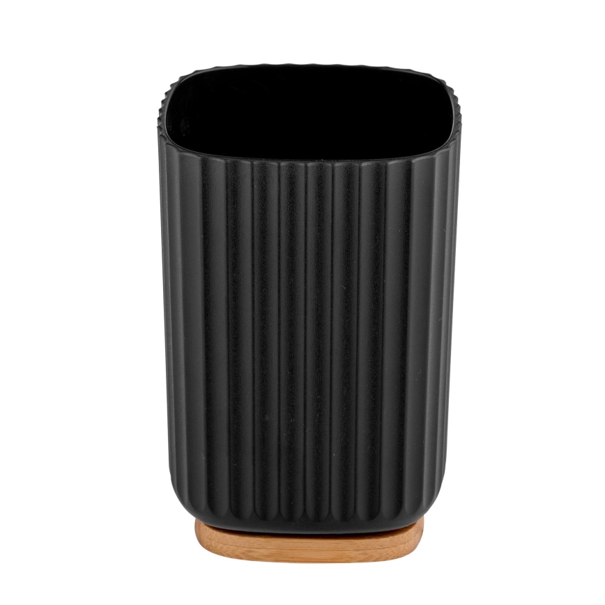 WENKO 25297100 - Tandborstmugg ROTELLO 8,5x11 cm svart/brun