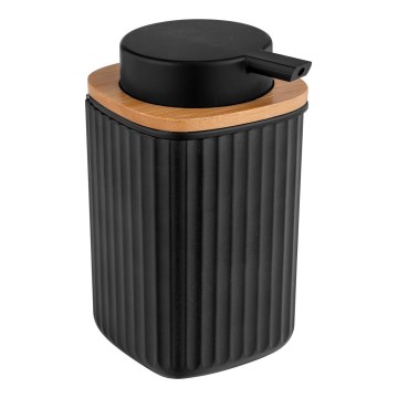 WENKO 25298100 - Tvåldispenser ROTELLO 8,9x12,7 cm svart/brun