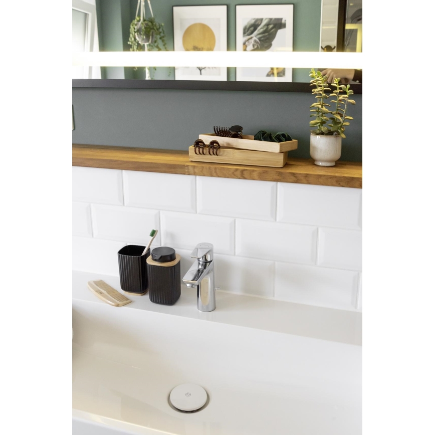 WENKO 25298100 - Tvåldispenser ROTELLO 8,9x12,7 cm svart/brun