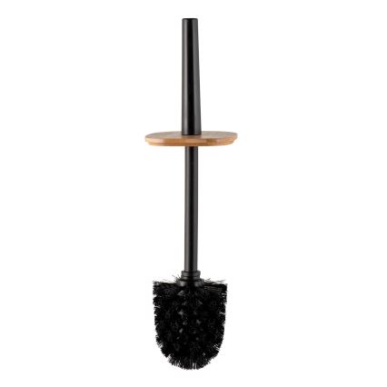 WENKO 25304100 - WC-set ROTELLO 10x36 cm svart/brun