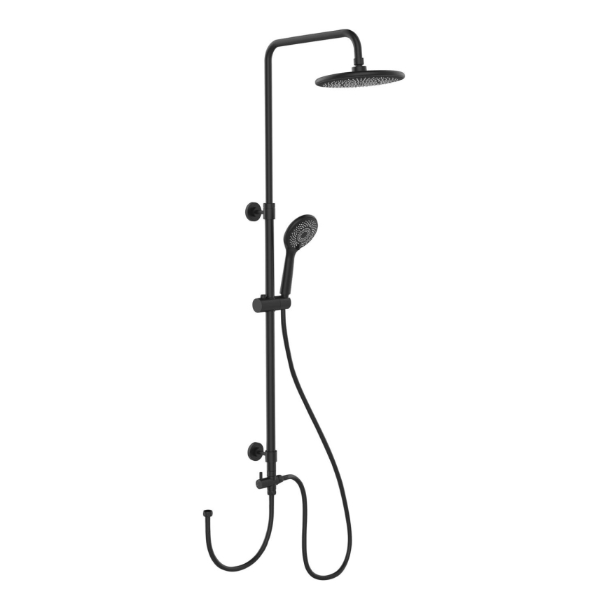 WENKO 25311100 - Duschset WATERSAVING SYSTEM 120 cm svart