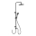 WENKO 25311100 - Duschset WATERSAVING SYSTEM 120 cm svart
