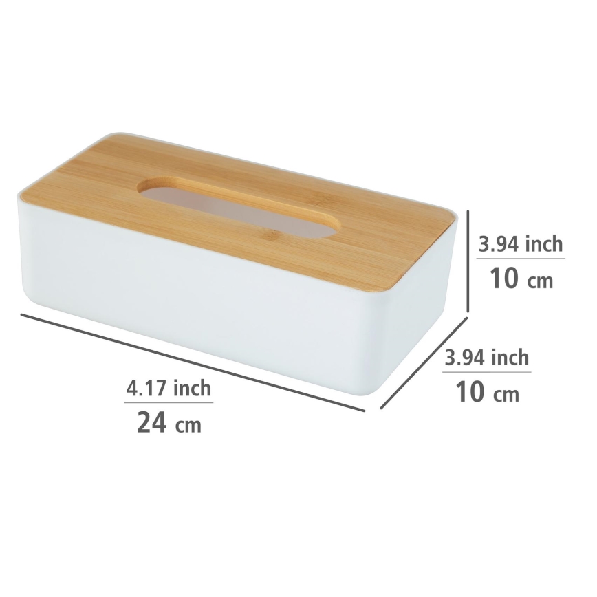 WENKO 25318100 - Kosmetikbox ROTELLO 24 x 12,7 cm vit/brun