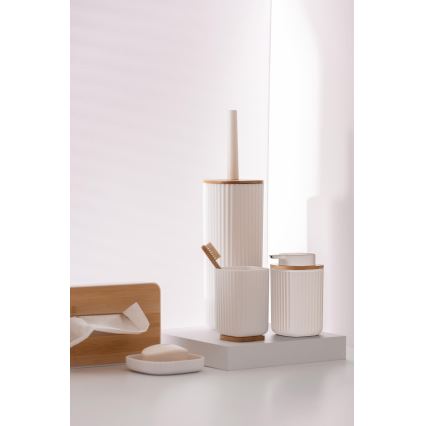 WENKO 25318100 - Kosmetikbox ROTELLO 24 x 12,7 cm vit/brun