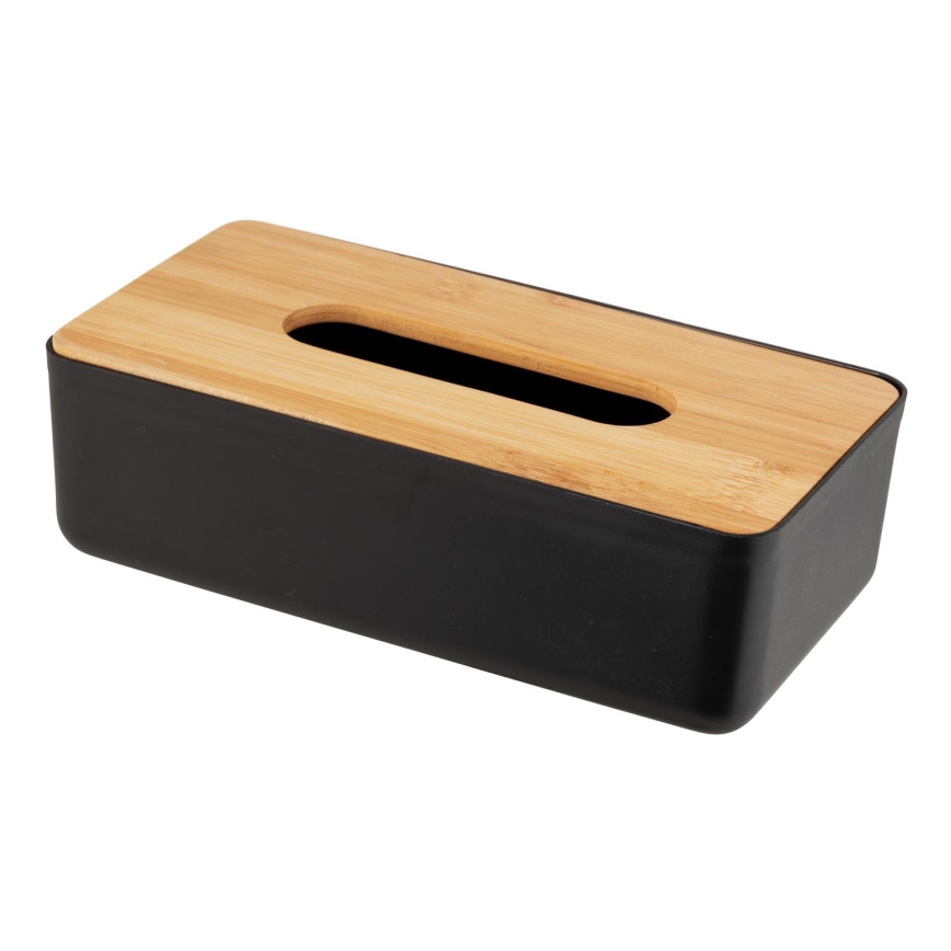 WENKO 25319100 - Sminkbox ROTELLO 24 x 12,7 cm svart/brun