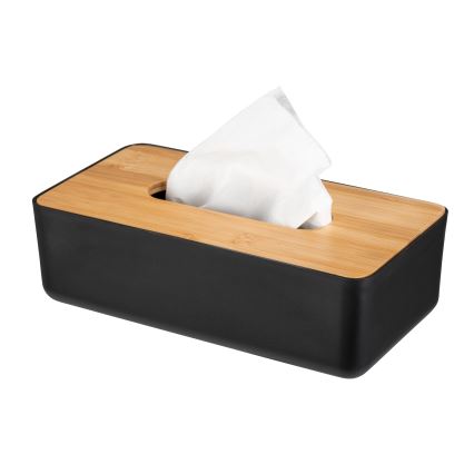 WENKO 25319100 - Sminkbox ROTELLO 24 x 12,7 cm svart/brun