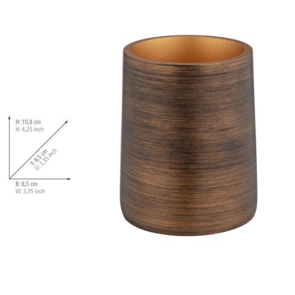 WENKO 25351100 - Glas PALENA 8,5x10,8 cm bronsfärgad