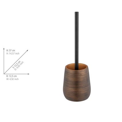 WENKO 25354100 - WC-borste PALENA 12,5x37 cm bronsfärgad