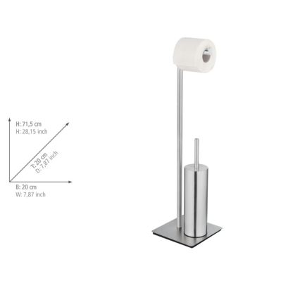 WENKO 25378100 - WC-borste RECCO 20x71,5 cm satin