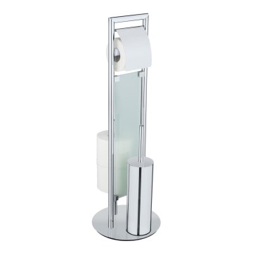 WENKO 25384100 - WC-set SULMONA 25x76 cm silver/svart