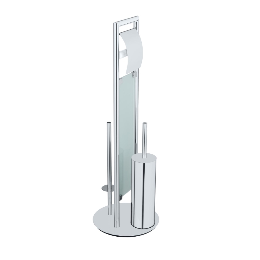 WENKO 25384100 - WC-set SULMONA 25x76 cm silver/svart