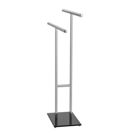 WENKO 25389100 - Handdukstativ LAVA 50 x 81,5 cm rostfritt stål/silver/svart