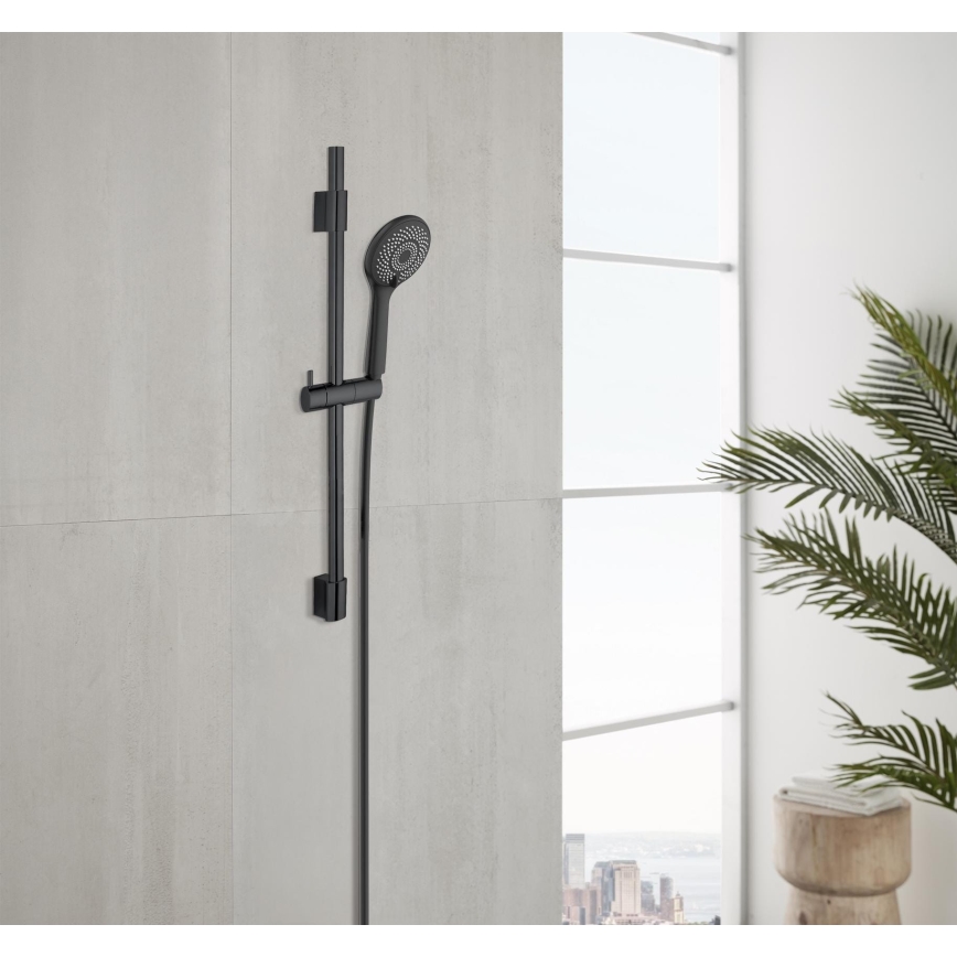 WENKO 25453100 - Duschset Vattensparsystem 70 cm svart