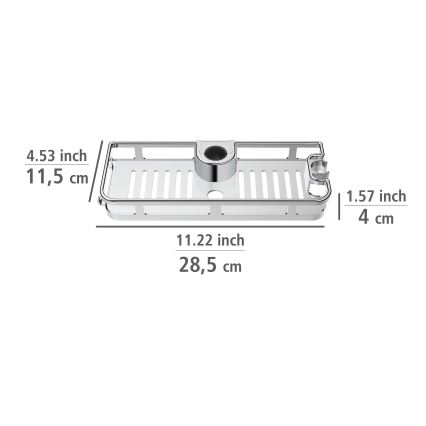 WENKO 25490100 - Hylla LIBERTÀ 28,5x11,5 cm polerad krom