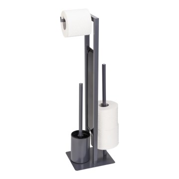 WENKO 25552100 - RIVALTA toalettborste 18x70 cm grå/svart