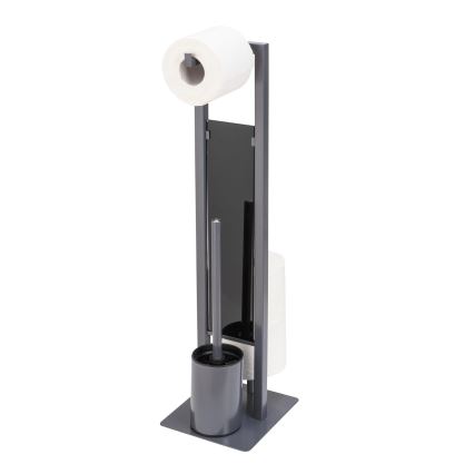 WENKO 25552100 - RIVALTA toalettborste 18x70 cm grå/svart